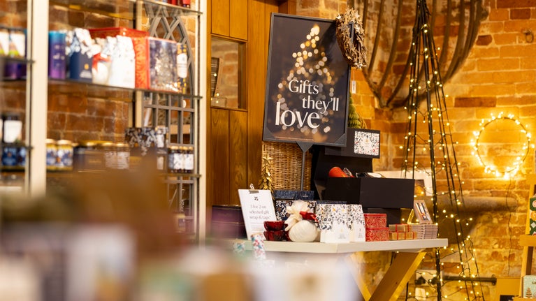 Christmas gifts available from the shop at Calke Abbey, Derbyshire